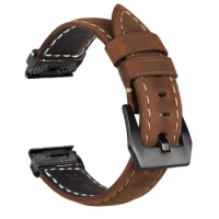 Descent MK1 MK2 MK2i Bracelet 26mm Quick Release Genuine Leather Strap For Garmin Instinct 2X / Enduro 2 Straps Smart Watch Band