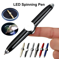 Metal Multifunctional Fingertip Decompression Spinning Creative Light-emitting Rotating Finger C2C8