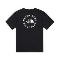 【The North Face】TNF 短袖上衣 品牌標語LOGO M ELBIO GRAPHIC SS TEE - AP 男 黑(NF0A88GCJK3)