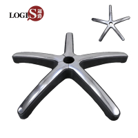 LOGIS邏爵家具 TK-FOOT+PP輪 耐重電腦椅腳 辦公椅腳