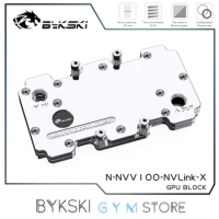 Bykski Graphics Card Water Block for NVIDIA V100 NVLink Cooling,Copper GPU Cooler,VGA Liquid Radiator N-NVV100-NVLink-X