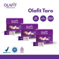 OLAFIT 3 BOX Sereal Sehat untuk Defisit Kalori dan Kesehatan Pencernaan Rasa Taro Meal Replacement M