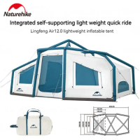 Naturehike Air 12.0 Ultralight Inflatable Tent Camping 2-4 people UPF50+ Outdoor Waterproof Large Space 2 Doors 6 Windows Tent