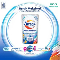 Attack Hygiene Plus Deterjen Cair Semua Jenis Mesin Cuci 750ml - Sabun Cuci Baju Liquid