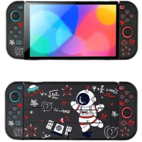 Cartoon Astronaut Print Case Compatible With Nintendo Switch OLED