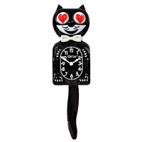 美國製 Kit Cat Klock 搖擺貓咪時鐘 特別版 紳士愛心眼 經典
