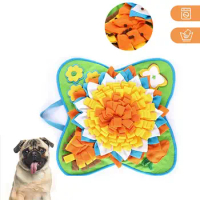 Puzzle Toy Snuffle Pad Dog Sniffing Mat Dog Puzzle Toy Sniffing Mat with Sunflower Shape for Mental Stimulation Slow for Boredom