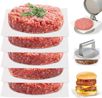 300Pcs Burger Patty Paper AIMEIKI 7x7 Inch Parchment Paper Squares for Burger Press Unbleached Smash