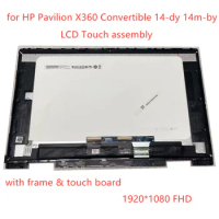 14" LCD Touchscreen Digitizer Display for HP Pavilion X360 Convertible 14-dy 14m-by 14t-dy series assembly replacement 1920X1080