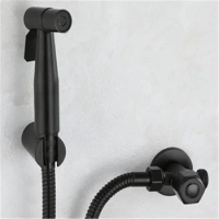 Black Handheld Bidet Sprayer Stainless Steel Toilet Bidet Faucet Bathroom Shower Tap Toilet Bidet Spray Set Self Cleaning G1/2
