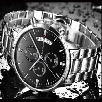 Men Luxury Casual Watch Quartz Stainless Steel Waterproof Calendar Watch Classic Fashion Automatic Watch For Men Reloj Hombre