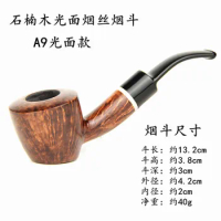 Wood Smoking Pipe Classic Best Tobacco Pipes Smoking Pipe Wooden Pipe with 9 mm Filters Accessories Men's Gifts