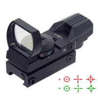 Hot 20mm Rail Riflescope Hunting Optics Holographic Red Green Dot Sight Reflex 4 Reticle Tactical Scope Collimator Sight