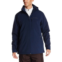 美國百分百【全新真品】Columbia 外套 夾克 連帽 哥倫比亞 登山 深藍 鋪棉 防潑水 男 S M號 E789