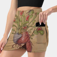 Dionaea Heart ( Venus Flytrap ) Women's skirt Mini Skirts A Line Skirt With Hide Pocket