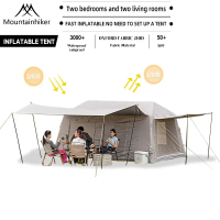 MOUNTAINHIKER Village13 Khemah Kembung Khemah Perkhemahan Waterof Sunscreen 2 Bilik 1 Ruang Tamu Khe