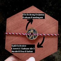 Gelang Tridatu Pis Bolong Arjuna / Rejuna / Pis Bolong Wayang Rerajahan /Gelang Pria / Gelang Pria M