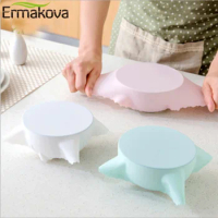 ERMAKOVA Reusable Silicone Wrap Stretch Lid Grip Food Fresh Keeping Film Sealer Cover Microwave Oven Heating Cover 23cmx23cm