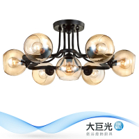 【大巨光】工業風-E27 7燈半吸頂燈-中(MF-2051)