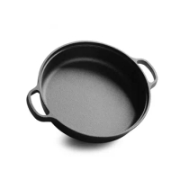 33cm Cast Iron Skillet Frying Pan Uncoated Handmade Iron Pan