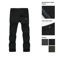 Celana Hiking Waterproof Polar Anti Dingin Outdoor Soft Shell Pants