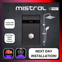🛠️ FREE INSTALL 🛠️   Mistral Instant Water Heater with Rain Shower & DC Pump [MSH88P] *Installation 