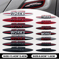 For Mini Cooper S JCW F55 F56 F60 F53 F54 R55 R56 R60 R61 R58 F57 John Cooper Works Metal Badge Car Body Decor Sticker Parts