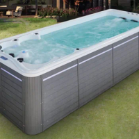 Outdoor Large Waterfall Whirlpool Swim SPA made by Acrylic 6m thickness bathtube pool