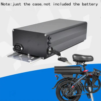 48V eBike Shelf Battery Box Ebike 1865 or 21700 Large Capacity Holder Case Rear Shelf Battery Housing Box