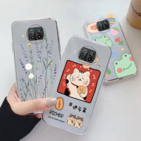 For Xiaomi Mi 10T Lite 5G Phone Case Cartoon Back Cover Transparent Soft Silicone Fashion Flower Funda For Xiaomi 10T Lite 5G