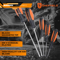 SHEFFIELD S2 PHILLIPS SCREWDRIVER (Cr-Mo blade, Cr-V chromed, Magnetic tip) Pemutar Skru Alat Steel 