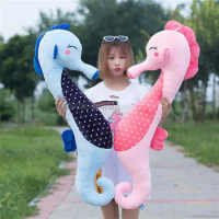 Lifelike Sea Horse Plush Stuffed Soft Wild Animals Simulation Doll Kids Gifts Toy