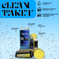 Paket Cuci motor dan mobil terbukti no 1 CLEAN WASH Ban Car Kendaraan Lap Microfiber Pengkilap cat m