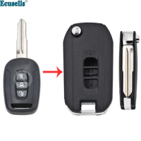 3 Buttons Modified Flip Key Shell for Chevrolet Captiva 2008-2013 Uncut blade
