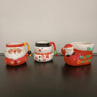 Christmas Cute Ceramic Mug Set Kopi Dekorasi Keramik Kolpri