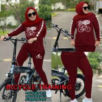 BICYCLE TRAINING SET Baju Setelan Olahraga Wanita Busana Senam Outdoor