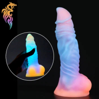 WOYE New Liquid Silicone Dildo Glow Special Shaped Fake Penis Soft Anal Dildo Sex Toy For Woman/Man Masturbator Lesbian