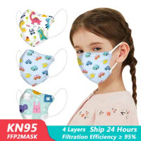 10-50PCS FFP2 Mask Kids CE Approved 4 Layers Hygienic Filter KN95 Children's Face Mask Reusable Fpp2 Mascarillas KN95 face mask