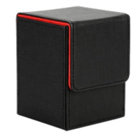 Card Case Deck Box Sleeved Cards Deck Game Box for Yugioh MTG Binders: 100+, Black Red