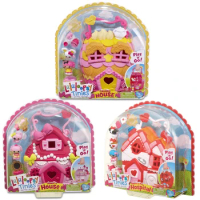 New Mini Lalaloopsy Doll Tinies Carry Case House Hospital Set Figure Toy Kids Toys Dolls for Girls Children Christmas Gifts