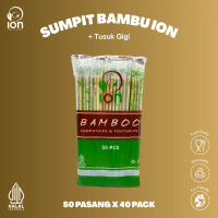 Sumpit Bambu+Tusuk Gigi ION Steril Termurah -o Sumpit Higienis ECER