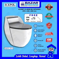 Icepol - Closet Kloset Toilet Duduk IC 8008 BK One Piece Dual Flush Soft Close Siphonic AS 30 Toto
