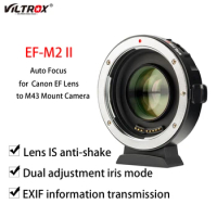 Viltrox EF-M2 II Auto Focus Speed Booster Lens Adapter Focal Reducer ​for Canon EF Lens ​to Panasonic Olympus M43 Mount Camera