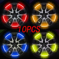 NEW 20pcs Car Hub Reflective Sticker Car accessories Decorative Strips General for use of bicycle automobile and motorcycle tyre