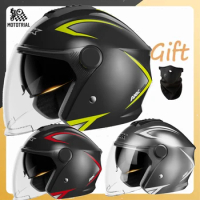 Open Face Helmet Motorcycle Fashion Racing Safety ATV Helmet Headpiece Dual Lens Autocycle ABS Dot Crash Half Helmet for vespa