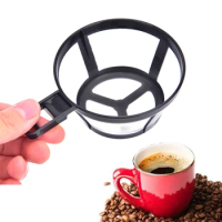 1PC Coffee Filter Reusable Tea Infuser Stand Coffee Dripper Portable Basket Cup Style Coffee Machine Strainer Mesh Coffee Filter