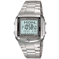 CASIO 數位城市光廊電子數字錶(DB-360-1A)-銀/37.7mm