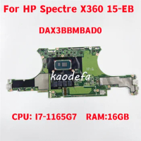 DAX3BBMBAD0 Mainboard For HP Spectre X360 15-EB 15T-EB Laptop Motherboard CPU: I7-1165G7 RAM:16GB 100% Test OK
