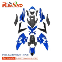 16 PCS Full Fairing Kit For Yamaha T-MAX TMAX 560 2022 2023 TMAX560 Motorcycle ABS Injection Panels Bodywork Set Frame Parts