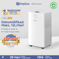 Simplus Dehumidifier Kompresor 2L Dehumidify up to 12L/Day 3 Modes Touch Operation